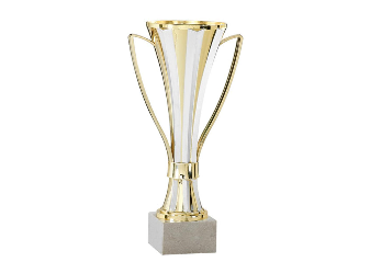 Pokal Serie 1331 - 33 cm / Gold Weiß
