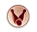 Glas Pokal 8805 blau Schild & Emblem - Silber Blau / 16 cm