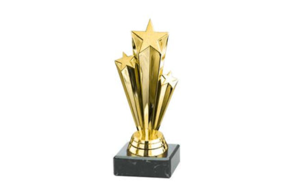 Mini Pokal Sternschnuppen - Gold / 11 cm