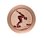 Glas Pokal 8808 blau Schild & Emblem - Transparent Blau / 16.5 cm