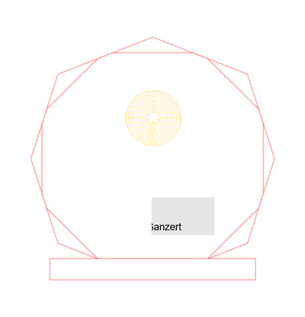 Acryl-Serie Achteck 3359 - Transparent / 17 cm
