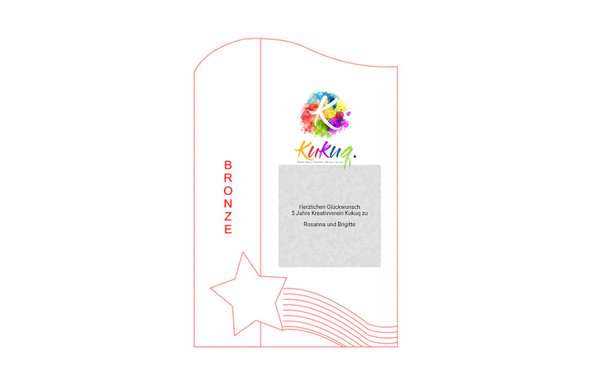 Glas Pokal 137-1 Lasergravur - Bronze / 19 cm / Laser-Gravur