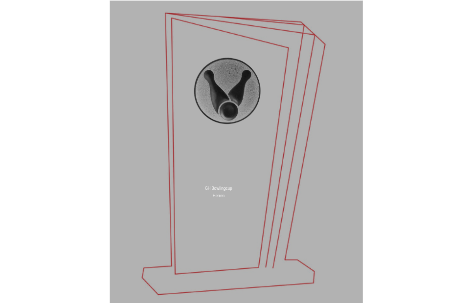 Glas Pokal 172-4 Lasergravur - 21 cm Silber / Laser-Gravur