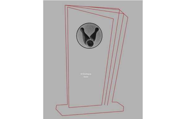 Glas Pokal 172-4 Lasergravur - 21 cm Silber / Laser-Gravur
