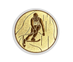 Glas Ständer W19x Schild & Emblem - 21.5 cm / Auswahl Weiß