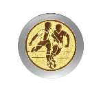 Fußballpokal 3949 - 17 cm / Silber Gold