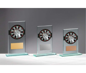 Glas Pokal Dart FG011 - 19 cm / Transparent Schwarz