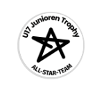 Glas Pokal 8805 blau Schild & Emblem - Silber Blau / 18 cm