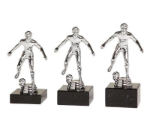 Fußballfigur A450 - Silber Schwarz / 10.5 cm