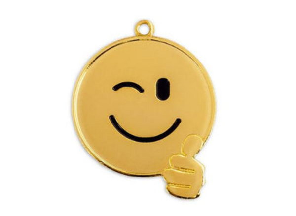Medaille Funny Ø 50 mm - 50 mm / Gold