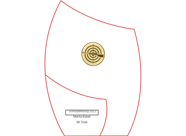 Glas Pokal Blau 8808-L - Transparent Blau / 18.5 cm / Laser-Gravur