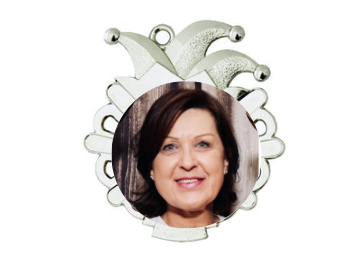 Karnevals Medaille D54-S - Silber / 50x56x2mm