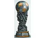 Fußball Pokal 3735x - Silber Gold / 45 cm