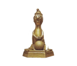 Kegel Pudel - Gold / 16 cm