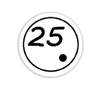 Glas Ständer W19x Schild & Emblem - 17.5 cm / Auswahl Blau