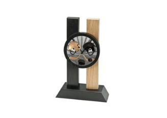 Holz Pokal Eishockey FG054 - 19 cm / Schwarz Braun