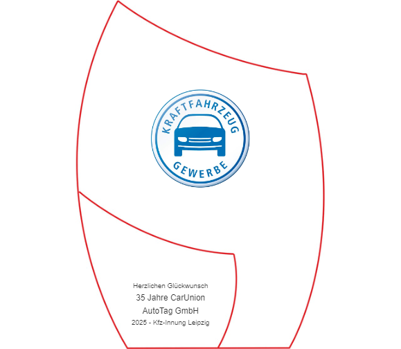 Glas Pokal Blau 8808-L - Transparent Blau / 20.5 cm / Laser-Gravur