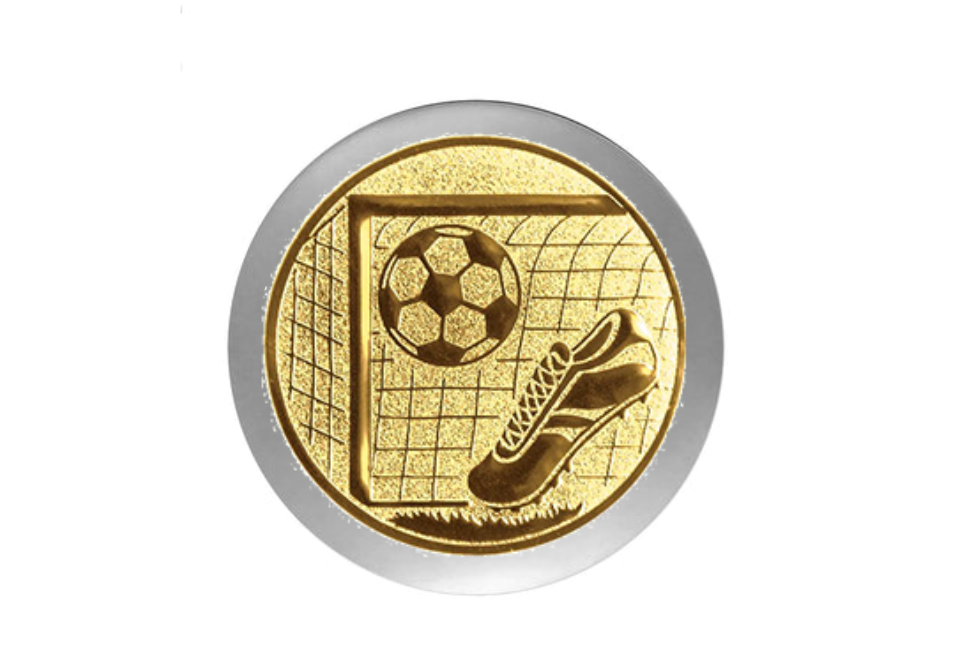 Fußball Pokal  3947x - Silber Gold / 17.5 cm