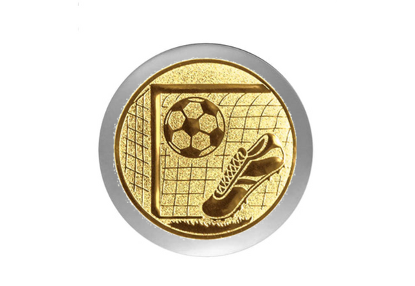 Fußball Pokal  3947x - Silber Gold / 17.5 cm