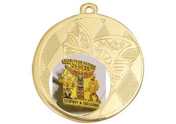 Karnevals Medaille D121 - 50 mm / Gold