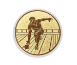 Glas Pokal 8805 blau Schild & Emblem - Silber Blau / 20 cm