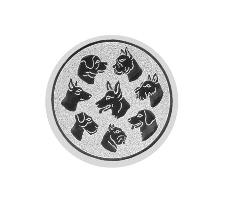 Glas Pokal 8805 blau Schild & Emblem - Silber Blau / 20 cm