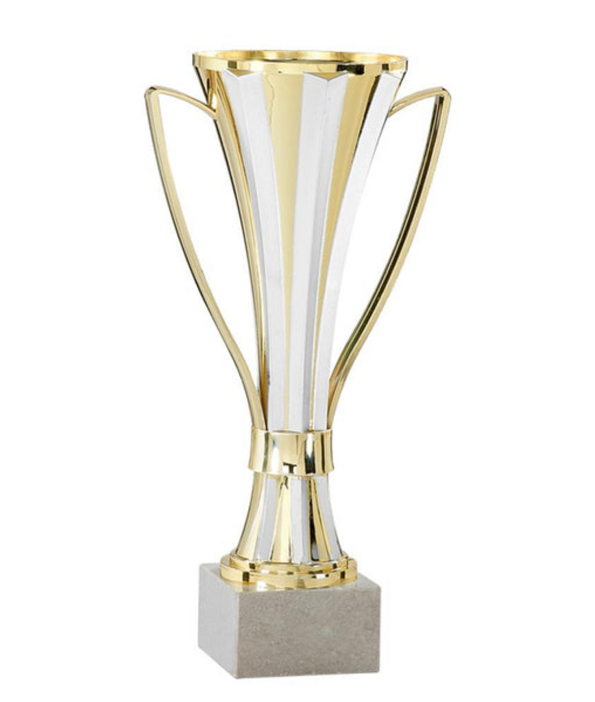 Pokal Serie 1331 - 33 cm / Gold Weiß