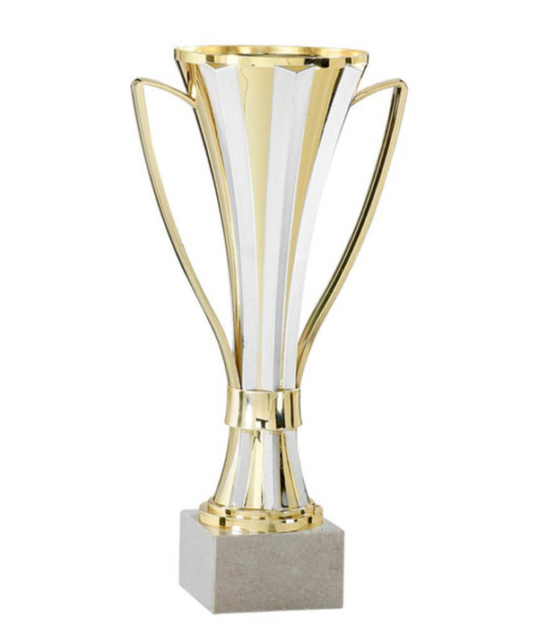 Pokal Serie 1331 - 33 cm / Gold Weiß