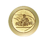 Glas Ständer Schild & Emblem - 21.5 cm / Auswahl Weiß