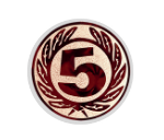 Glas Pokal 8805 blau Schild & Emblem - Silber Blau / 16 cm