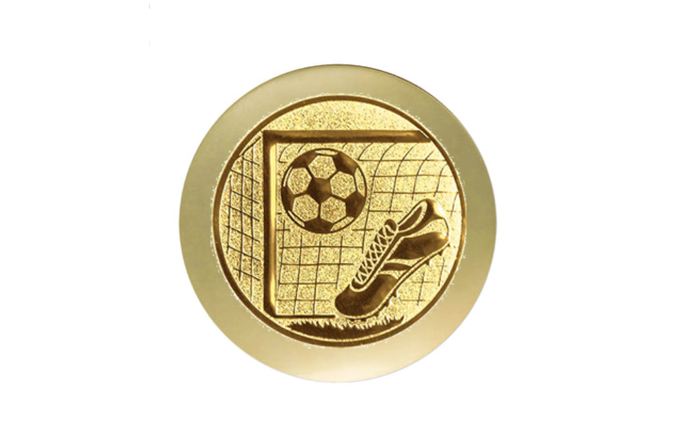 Fussball Trophäe FG240 SM - 60 x 75 mm / Gold  Schwarz