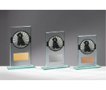 Glas Pokal Pudel FG063 - 19 cm / Transparent Schwarz