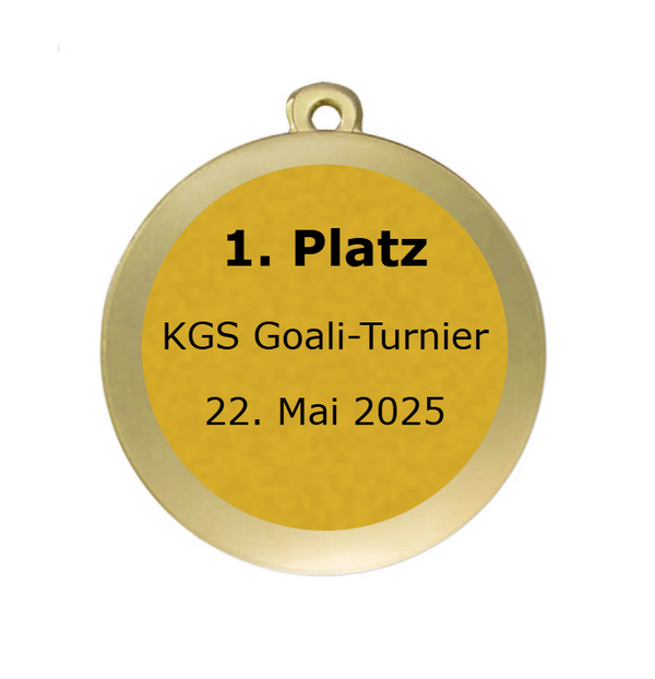 Medaille Fußball D101 / 59x39 mm - Gold / 59x39 mm