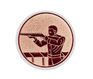 Glastrophäe 136-3 Schild & Emblem - 22 cm / Blau Spiegelglas