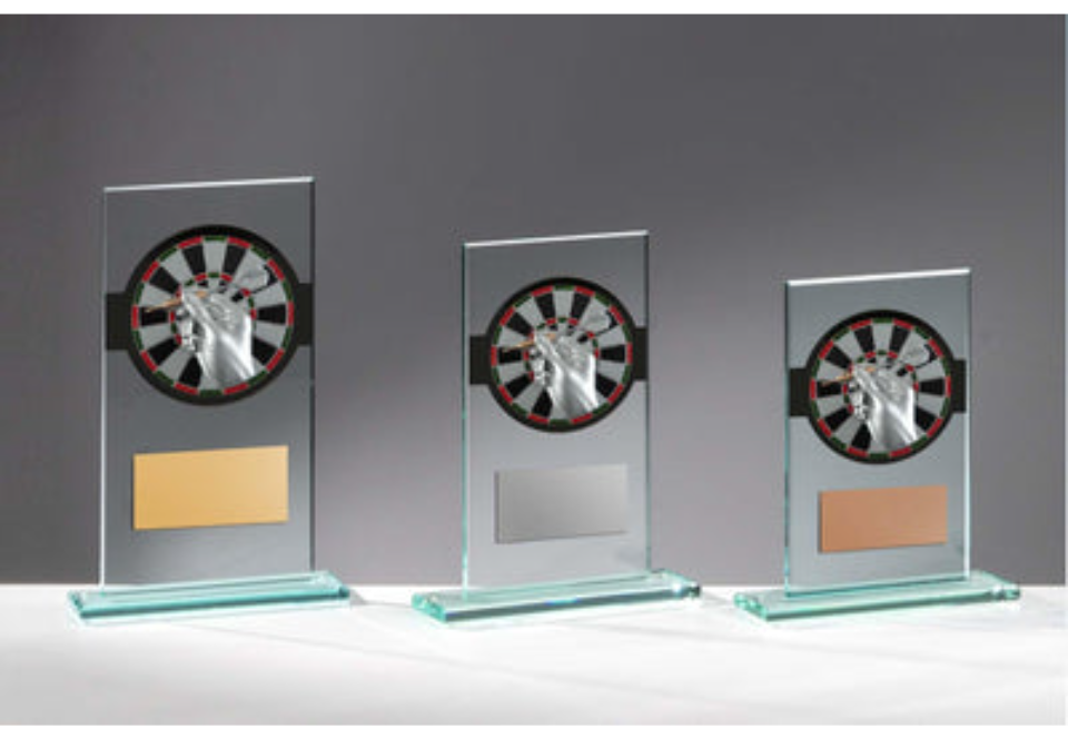 Glas Pokal Dart FG011 - 19 cm / Transparent Schwarz