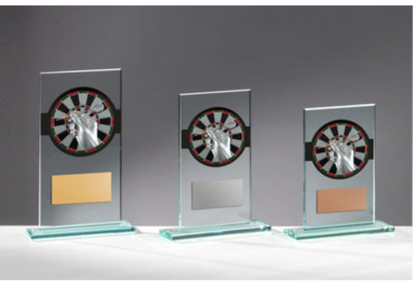 Glas Pokal Dart FG011 - 19 cm / Transparent Schwarz