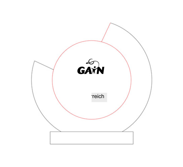 Glas-Holztrophäe 164-51 - 28 cm / Tranparent/Braun