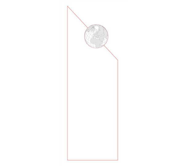 Globe Exellence Award 7956 - Laser-Gravur / Klar / Blau / 26 cm