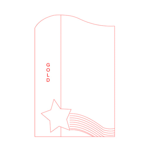 Glas Pokal 137-1 Lasergravur - Gold / 19 cm / Laser-Gravur