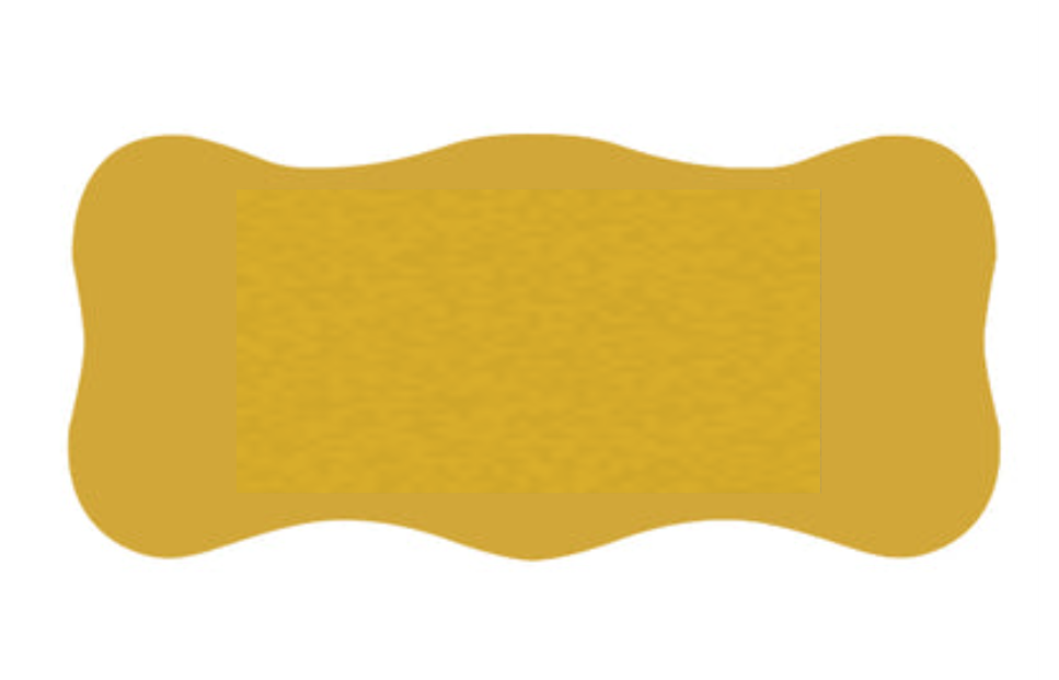 Kunststoff matt Gold selbstklebend - Gold / 108 x 55 x 0.8 mm