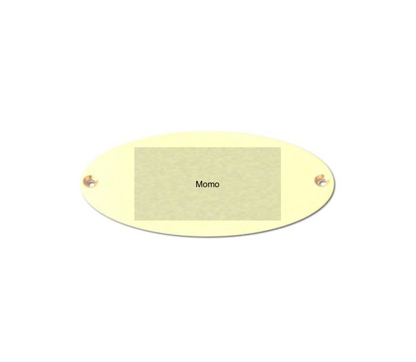 Messing oval matt / M10 - Gold / 80x40x 2mm