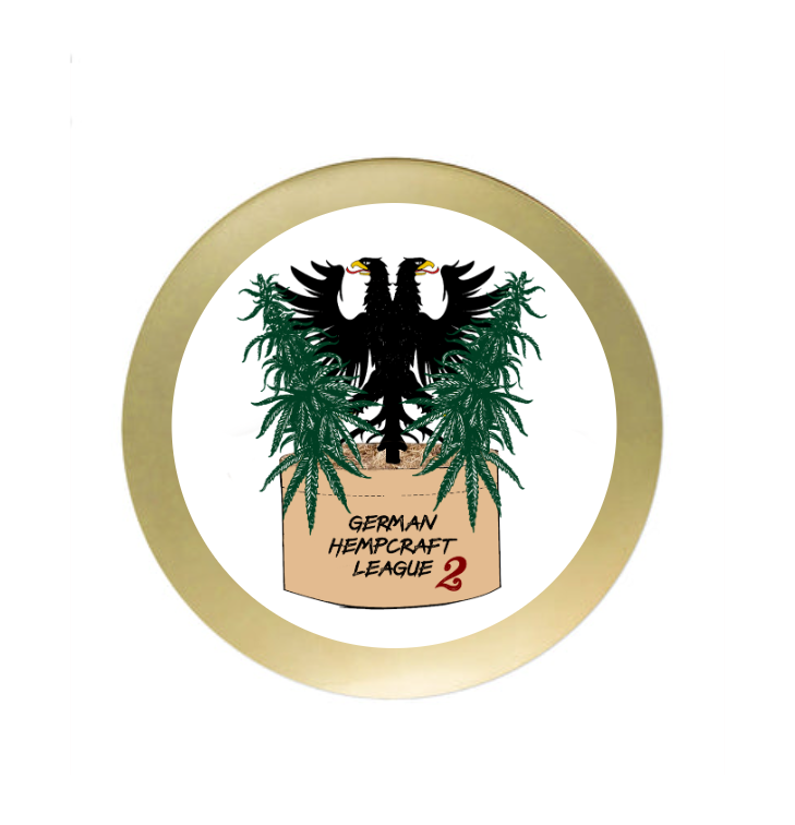 Glas Pokal 8805 blau Schild & Emblem - Silber Blau / 20 cm