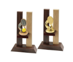 Holz Trophäe Tennis FX008/P008 - Auswahl Gold / 21 cm