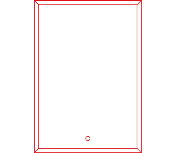 Glas Aufsteller Black 66927-L - Transparent Schwarz / 20 cm / Laser-Gravur