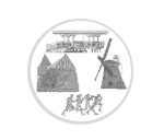 Glas Ständer W19x Schild & Emblem - 17.5 cm / Auswahl Blau