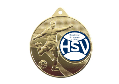 Medaille Fußball 396 Ø 50 mm - Gold / 50 mm