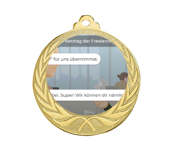 Medaille 095C Ø 70 mm - Gold / 70 mm