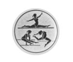 Glastrophäe 136-0 Schild & Emblem - Blau Spiegelglas / 15 cm