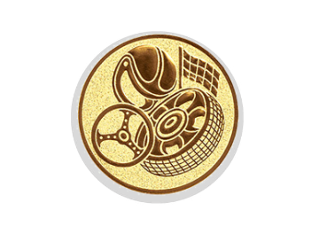 Glas Pokal 8805 blau Schild & Emblem - Silber Blau / 18 cm