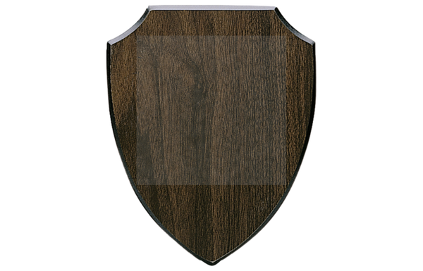 Holztafel Wappen H7 - Farbdruck - Braun / 200x255 mm